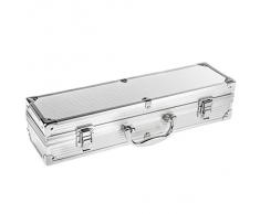 Bruzzzler, Utensilios de acero inoxidable para barbacoa, 3 piezas en maletín, 11.7 x 8.5 x 38.8 cm