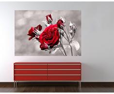 Bilderdepot24 Autoadhesivo Fotomural "rosas arbusto" 180x120 cm - papel pintado - Fototapete - la fabricación made in Germany!