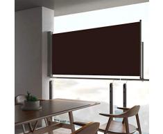 UnfadeMemory Toldo Lateral Retráctil para Balcón Terraza o Patio,Protección Solar,Protección Solar,Color Opcional,Dimensiones Opcional (60x300cm, Marrón)