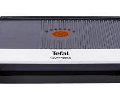 Tefal CB6718 - Barbacoa (1600 W, Parrilla, Eléctrico, Mesa, Negro, Rectangular)