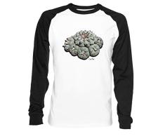 Lophophora williamsii - los Peyote - Peyote Hombre Mujer Unisex Camiseta De Béisbol Blanca Negra Womens Mens Unisex Baseball T-Shirt