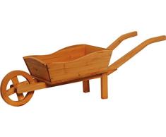 dobar 29195FSC – Jardinera Decorativa para Flores – Carro para Plantas – Carretilla de Madera para Plantar – 107 x 29 x 30 cm – Marrón
