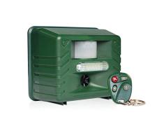 ASPECTEK Ultrasonidos Ahuyentador de Animales y Plagas, Ahuyentador de Gatos Y Perros con Parpadeo de la Luz LED (con Control Remoto)