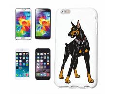 caja del teléfono Samsung Galaxy S4 i9500 "Perro del Doberman CRIANZA CASA PERROS PERRERA DE CRIADORES DE PERRITO CUIDADO DE FORMACIÓN" Caso duro de la cubierta Teléfono Cubiertas cubierta para el Samsung Galaxy S4 i9500 en blanco