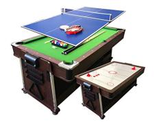 grafica ma.ro srl Mesa de Billar 7ft Carambola y Hockey de Mesa y Ping Pong y Plan de Cobertura Mod. Mattew