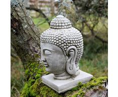 Classic adorno de jardín Estatua de Cabeza De Buda Escultura De piedra fundido a medida única
