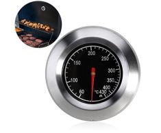 BESTOMZ BBQ Termómetro para Todas Las barbacoas, AHUMADOR, Ahumado y Carro, analógico, Grill Barbacoa/Grill