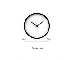 WSR Reloj de Pared Exacto de Bell-Metal - 12 Pulgadas / 14 Pulgadas Sala de Estar Relojes creativos Reloj de jardín Chino de Moda Reloj de Cuarzo silencioso - 1 batería X AA (no incluida),14 pulg