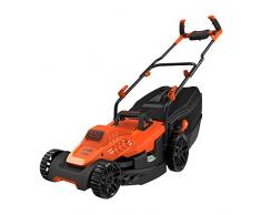Black+Decker BEMW471BH-QS Cortacésped Eléctrico, Ancho de Corte de 38 cm, Bolsa de 45 l, Manillar Tipo Bicicleta, 1600 W