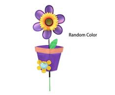guangzhou Colorido Girasol Maceta Molino de Viento Viento Spinner Patio Jardín Decoración de jardín Juguetes al Aire Libre Molino de Viento Decorativo Las alas Ul Son fáciles de Girar con el Viento.