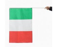 Genérico - Bandera de Italia con asta (90 x 60 cm)