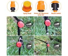 Kit Riego Goteo 2-en-1 pulverización y gota a gota Pathonor riego automatico 40m tubo, Riego de jardín para flor jardín paisaje patio plantas