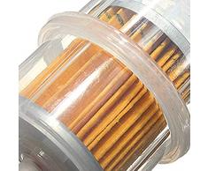 Ndier Universal engie Filtro de Combustible Filtro de Combustible con garfio Apto para 6 mm 8 mm Diámetro Interior Combustible línea Nippel ATV Moto Cortacésped Auto Accesorios