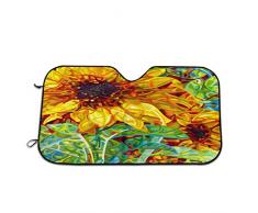 Summer In The Garden Parabrisas Sombrilla Universal Car Window Sunshade Antideslumbrante Sunshield Mantenga el vehículo Fresco Mejor 140X76Cm