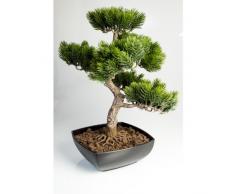 artplants.de Bonsái Pino Artificial en Cuenco con 210 ápices, 50cm, Uso Exterior - Bonsái Decorativo - Bonsai Artificial