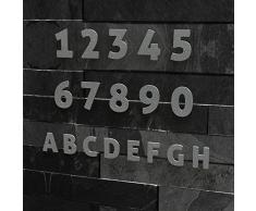 Número de casa no D - Fuente: Lámpara de techo - Altura: 20 - 30 cm - varios coloures a elegir, silber-antik (silber antik Hammerschlag), 30 cm