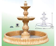 DEGARDEN Fuente Central Verona con Estanque hormigón-Piedra Exterior jardín 224X191cm.