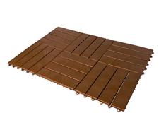 UPP® juego de baldosas de jardín, fácil colocación I set de 6 baldosas, losas para patio, terraza, jardín, etc. I impermeables y antideslizantes (c/u 30x30)