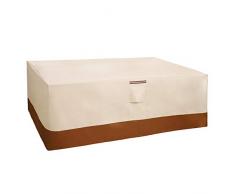 Songmics GFC92EC - Funda Protectora para Mesa y sillas (Tejido Oxford 600D, para Muebles de jardín, Cubierta Impermeable, no destiñe, para Exteriores, 250 x 200 x 80 cm), Color Beige