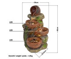 FUENTE DECORATIVA - FUENTE DE INTERIOR - FUENTE DE JARDÍN - FUENTE EN CASCADA 230/12V - FUENTE PARA JARDÍN "4-JARRAS EN EL ÁRBOL"