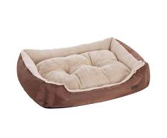 FEANDREA Cama para Perro, Sofá para Perro, 85 x 65 x 21 cm, Marrón PGW04Z