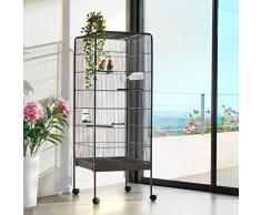 TecTake 800449 Jaula para Pájaros, Pajarera XXL con Ruedas, para Aves Canarios Periquitos - Varios Modelos (sin Techo | No. 401004)