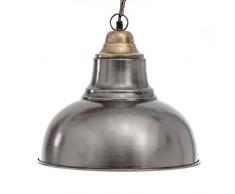 Emporio artes retro estilo industrial negro mate para macetero forma colgante luz, hierro, E27, 40Â W