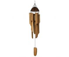 windyday Carrillon De Exterior Carillón Campanas De Viento De Bambú Y Bambú Hecho A Mano Decoración Jardín Patio Al Aire Libre