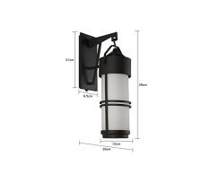 LOSA Retro Exterior Lámpara De Pared Patio Impermeable Luz Simple Vidrio Pasillo Pasillo Creativo Nuevo Estilo Chino Exterior Balcón Lámpara De Pared 390 * 200Mm