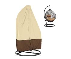 Enjoygoeu - Cubierta de la Silla Mecedora, ratán, Columpio de jardín, Antipolvo, protección Exterior, Muebles 190T, Impermeable para sillas suspendidas, 190 x 115 cm
