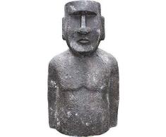 Moai , Isla De Pascua figura, Jardín Escultura, Deco Jardín Figura, 95cm