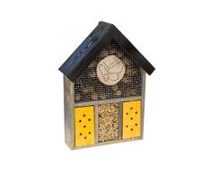 MAZUR International - Casa de insectos de madera para hotel y abeja, caja de nido, refugio de mariposas, jardín para guardar insectos