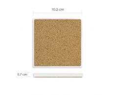 diythinker Verano de toldo de Torre Pixeles cuadrado Coaster de cuencos de taza de soporte Absorbent piedra para bebidas 2ST regalo multicolor