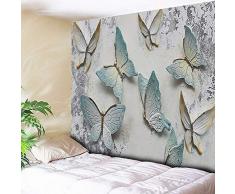 XIAOBAOZIGT Tapicería De Animales Colgantes De Pared De Impresión Digital 3D Escultura Mariposa Patrón Mantel Mantel De Yoga Decoración del Hogar 150×200Cm