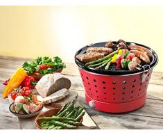 Food&Fun Grillerette Classic - Barbacoa portátil sin humo, parrilla 37 cm