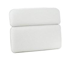 Almohada de bañera, HALOViE Almohada de bañera con ventosas grandes Almohada de bañera de hidromasaje Almohada de espuma de memoria para el cuello Almohada de baño impermeable