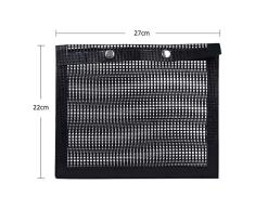 ERKDH BBQ Grill Mesh Bag Reutilizable Mesh Grilling Bag Antiadherente BBQ Grill Mat Horno Ahumador Horneado Grill Grilling BBQ Grill Accesorios 1 Piezas, BBQ Grill Mesh Bag