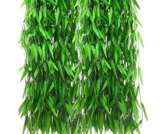 CozofLuv 50Pcs 2.1M Artificial Guirnalda de Hiedra Planta Guirnalda Vines Artificiales Hojas de Guirnalda Planta Guirnalda para Bodas jardín decoración (#1)