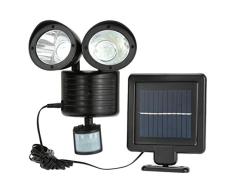 Rouku 22LED Detector de Doble Seguridad Solar Spot Light Sensor de Movimiento Reflector Luz de Pared al Aire Libre para jardín Paisaje