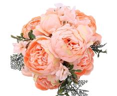 StarLifey Ramo de peonías Artificiales Flores de Seda para decoración del hogar o Bodas