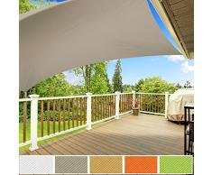 Casa Pura - Vela de toldo Cuadrada, Resistente, Gruesa, Impermeable, Lavable a mÁquina, Gris