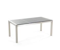 Mesa de jardín - 180 cm - Acero inoxidable - Tablero de granito gris pulido - GROSSETO