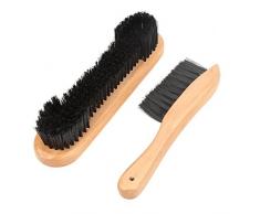 Alomejor Juego de Cepillo para Mesa de Billar Snooker Juego de Cepillo para Mesa de Billar con paño Cepillo Riel Manija de Madera para Mesa de Billar Herramientas de Limpieza