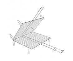 Sauvic 02593 Parrilla Pescado 40 X 45 ZINCADA, Acero, 45.00x74.00x17.50 cm
