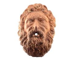 mascherone Rostro masculino de pared de mármol rojo Verona para fuente