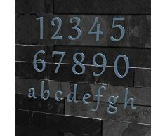 Número de casa no 5 - Fuente: De estilo clásico - Altura: 20 - 30 cm - varios coloures a elegir, RAL 5014 taubenblau (blau) glänzend, 20 cm