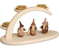 Candelero decorativo originario de los Montes Metálicos (Erzgebirge), 25 cm. de largo, natural, original de los Montes Metálicos (Erzgebirge) arte popular de Seiffen SV 15301