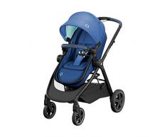 Maxi-Cosi Zelia Carrito bebé 2 en 1, hamaca se transforma en capazo, Cochecito reclinable en posición acostada, Fácil sistema de plegado, color Essential Blue