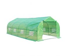 HOMCOM - Invernadero caseta 600 x 300 x 200 Jardin terraza Cultivo de Plantas semilla