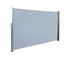 LARS360 Toldo Lateral Retráctil de Alumínio Anti-UV Marquesina Lateral Persiana Lateral, Protección Solar para Jardín, Terraza y Balcón (180x300cm, Gris)